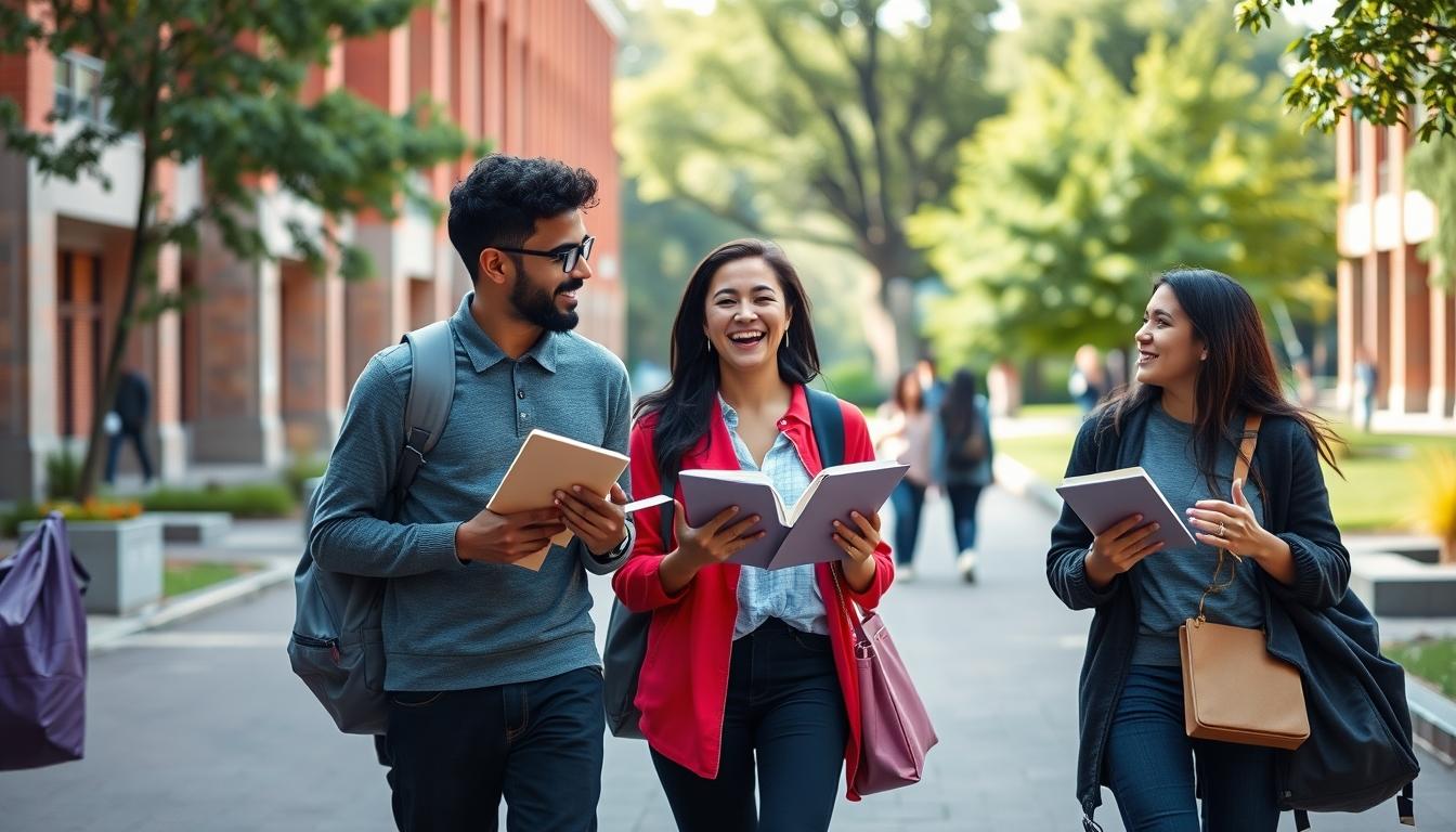 Students collaborating in study space